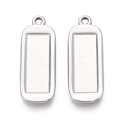 304 Stainless Steel Pendant Cabochon Settings STAS-N108-64P-1