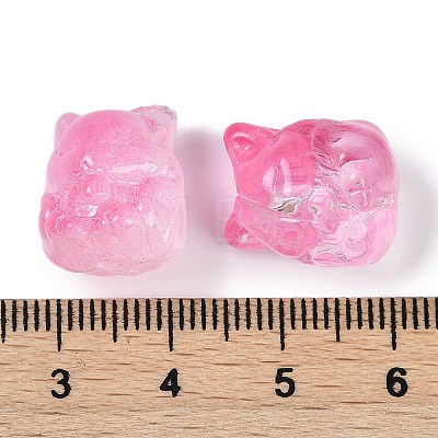 Transparent Spray Paint Glass Beads GLAA-H035-01-1
