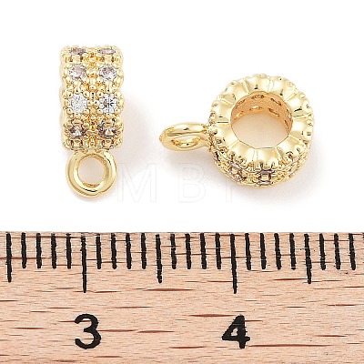 Brass with Cubic Zirconia Pendants KK-P271-07G-1