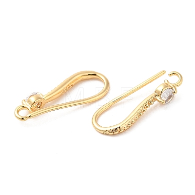 Brass Earring Hooks KK-F855-21G-1