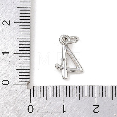 Brass Micro Pave Clear Cubic Zirconia Charms KK-P339-27P-04-1
