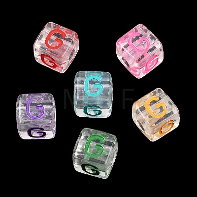 Acrylic European Beads MACR-I042-01G-1