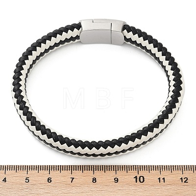 Braided Microfiber Leather Cord Bracelets for Wome Men BJEW-D304-07P-02-1