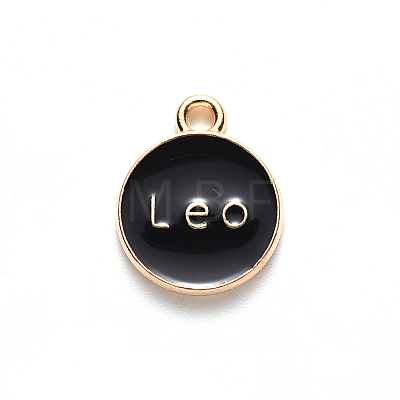Alloy Enamel Pendants ENAM-S124-01B-08G-1