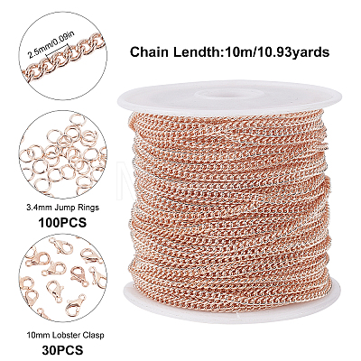 DIY Curb Chain Jewelry Making Kits DIY-SC0014-52RG-1