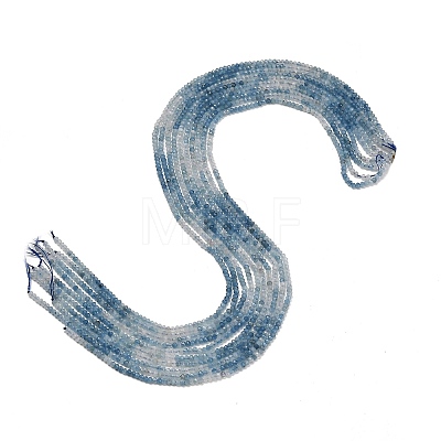 Natural Devil Blue Aquamarine Beads Strands G-NH0072-A01-01-1