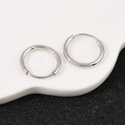 925 Sterling Silver Hoop Earrings STER-B008-01A-P-1