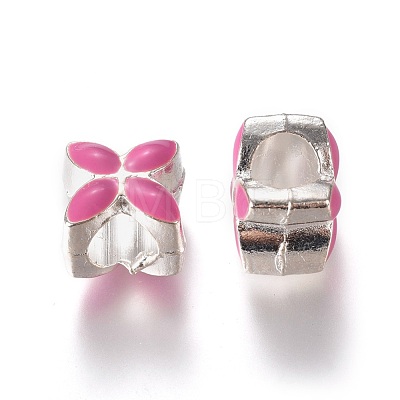 Alloy Enamel European Beads MPDL-R006-01-1