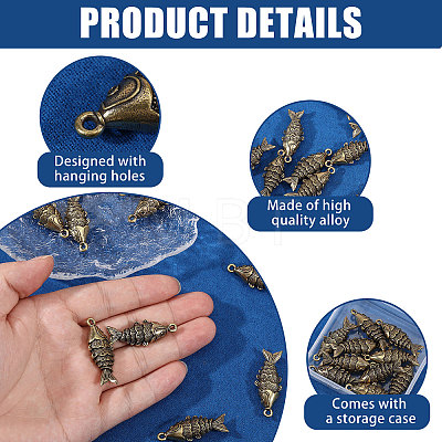 10Pcs Tibetan Styles Alloy Pendants FIND-BC0019-82B-1