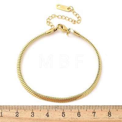 304 Stainless Steel Snake Chain Bracelets for Women BJEW-U019-04G-02-1