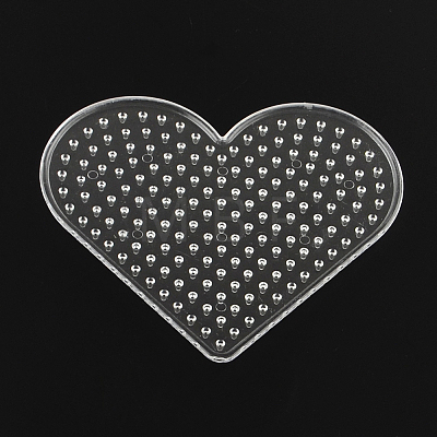 Heart ABC Plastic Pegboards used for 5x5mm DIY Fuse Beads X-DIY-Q009-14-1