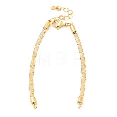 Brass Mesh Chain Link Bracelet Making DIY-B066-01G-01-1