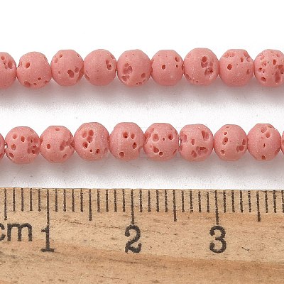 Synthetic Lava Rock Dyed Beads Strands G-H311-08D-08-1