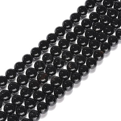 Natural Onyx Beads Strands G-G390-8mm-01-1