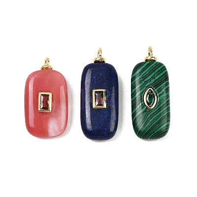 Natural & Synthetic Mixed Gemstone Pendants KK-B157-43G-1