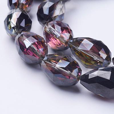 Electroplate Glass Beads Strands EGLA-E049-1