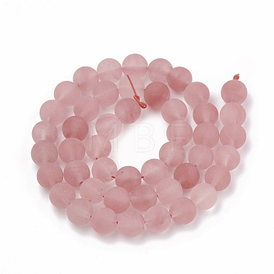 Cherry Quartz Glass Beads Strands G-T106-272-1