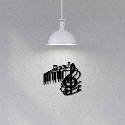 Musical Note Iron Wall Signs AJEW-WH0286-073-1