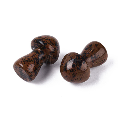 Natural Mahogany Obsidian Mushroom Display Decorations G-Q602-03M-1