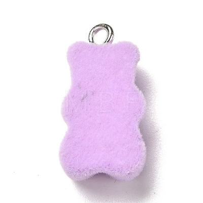 Flocky Resin Pendants RESI-D052-01B-1