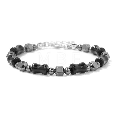 Adjustable Synthetic Non-magnetic Hematite Bead Stretch Bracelets PW-WG03C29-01-1