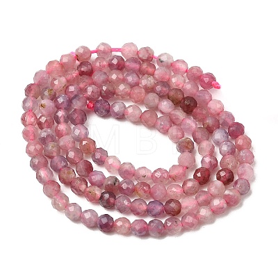 Natural Pink Tourmaline Beads Strands G-N342-33B-1
