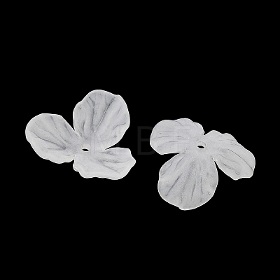 3-Petal Frosted Acrylic Bead Caps SACR-F016-01C-1