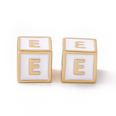 Rack Plating Brass Enamel Beads KK-B060-04G-04E-1
