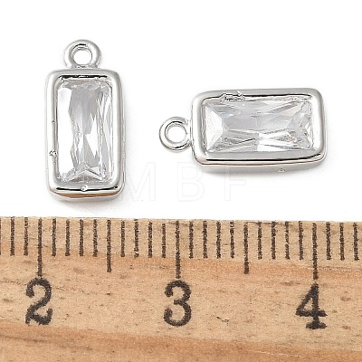 Brass Micro Pave Cubic Zirconia Pendants KK-P290-29P-1