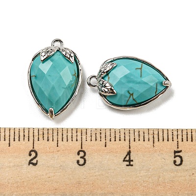 Natural Turquoise Faceted Pendants G-M431-06P-08-1