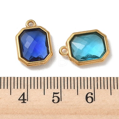304 Stainless Steel Rhinestone Pendants STAS-P453-06G-M-1
