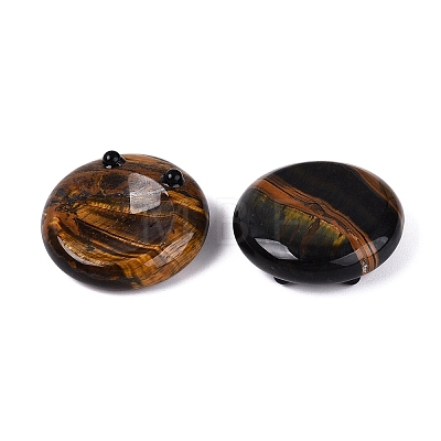Natural Tiger Eye Thumb Worry Stone G-Q602-12A-1