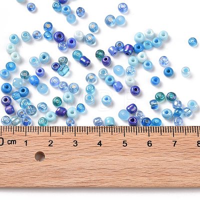 Opaque Colours Luster & Silver Lined & Transparent & Frosted Colours Glass Seed Beads SEED-A030-03A-1