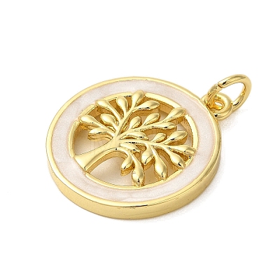 Rack Plating Brass Enamel Pendants KK-P279-20G-1