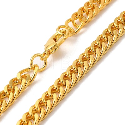 Iron Cuban Link Chain Necklaces for Women Men NJEW-A028-01E-G-1