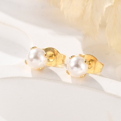 304 Stainless Steel Stud Earrings EJEW-I229-01G-A-1