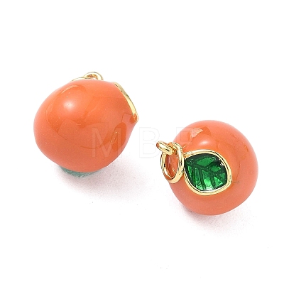 Brass Enamel Pendants KK-L256-44G-02-1