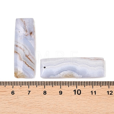 Natural Blue Lace Agate Pendants G-K381-19B-1