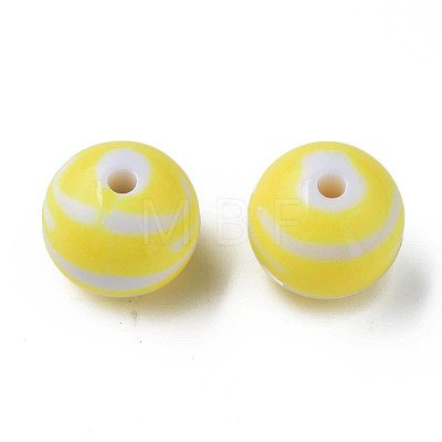 Opaque Striped Acrylic Beads MACR-S373-27B-06-1