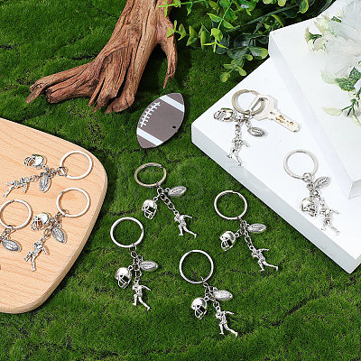 20Pcs Sports Alloy Keychains KEYC-SC00038-1