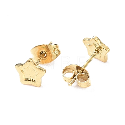 Ion Plating(IP) 304 Stainless Steel Stud Earring Finding EJEW-I285-30G-1