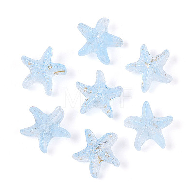 Frosted Glass Beads FGLA-T005-01B-1