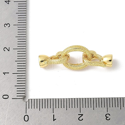 Brass Micro Pave Clear Cubic Zirconia Fold Over Clasps KK-M320-11G-1