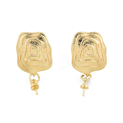 Brass Stud Earring Findings KK-I663-07G-1
