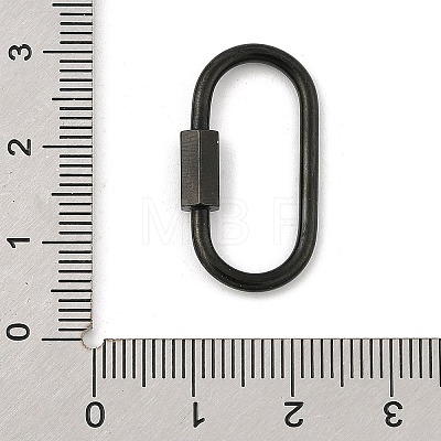 Ion Plating(IP) 304 Stainless Steel Screw Carabiner Lock Charms STAS-H107-04D-B-1