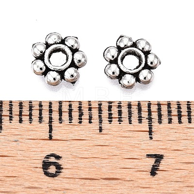 Tibetan Style Alloy Beads Daisy Spacer Beads LF1249Y-01AS-1-RS-1