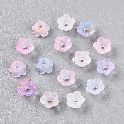 Frosted Transparent Acrylic Beads OACR-N137-72C-1