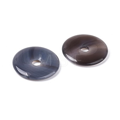 Natural Grey Agate Big Pendants G-T144-43H-1