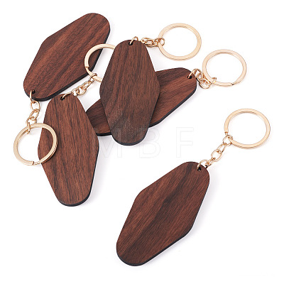 Walnut Wood Pendant Keychains KEYC-TAC0034-06B-1