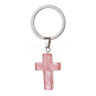 Synthetic & Natural Mixed Gemstone Keychains KEYC-JKC00729-1